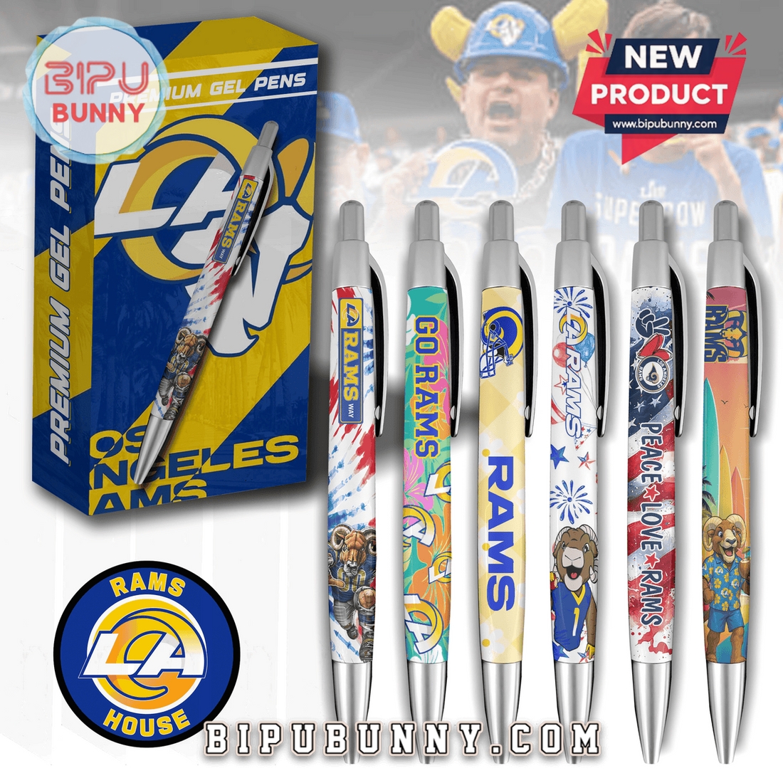 Los Angeles Rams Football Premium Gel Pens Los Angeles Rams Football Premium Gel Pens