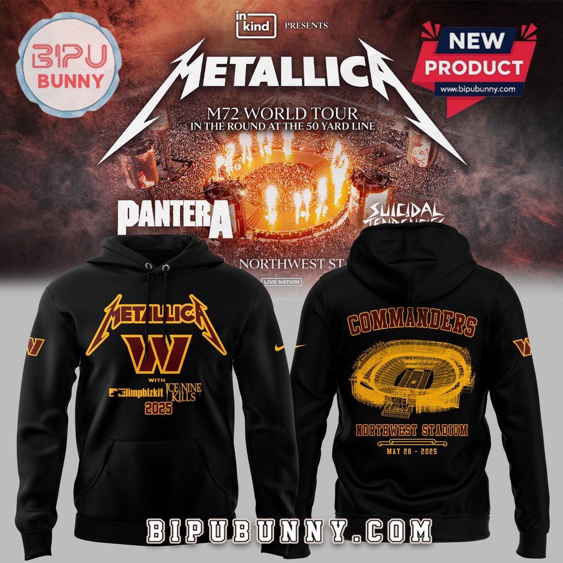 M72 World Tour x Washington Commanders Hoodie 2025 M72 World Tour x Washington Commanders Hoodie 2025