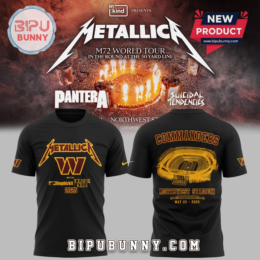 M72 World Tour x Washington Commanders Hoodie 2025 M72 World Tour x Washington Commanders Hoodie 2025