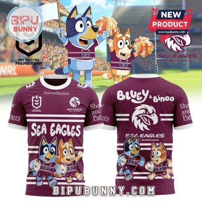Manly Sea Eagles NRL x Bluey and Bingo Hoodie