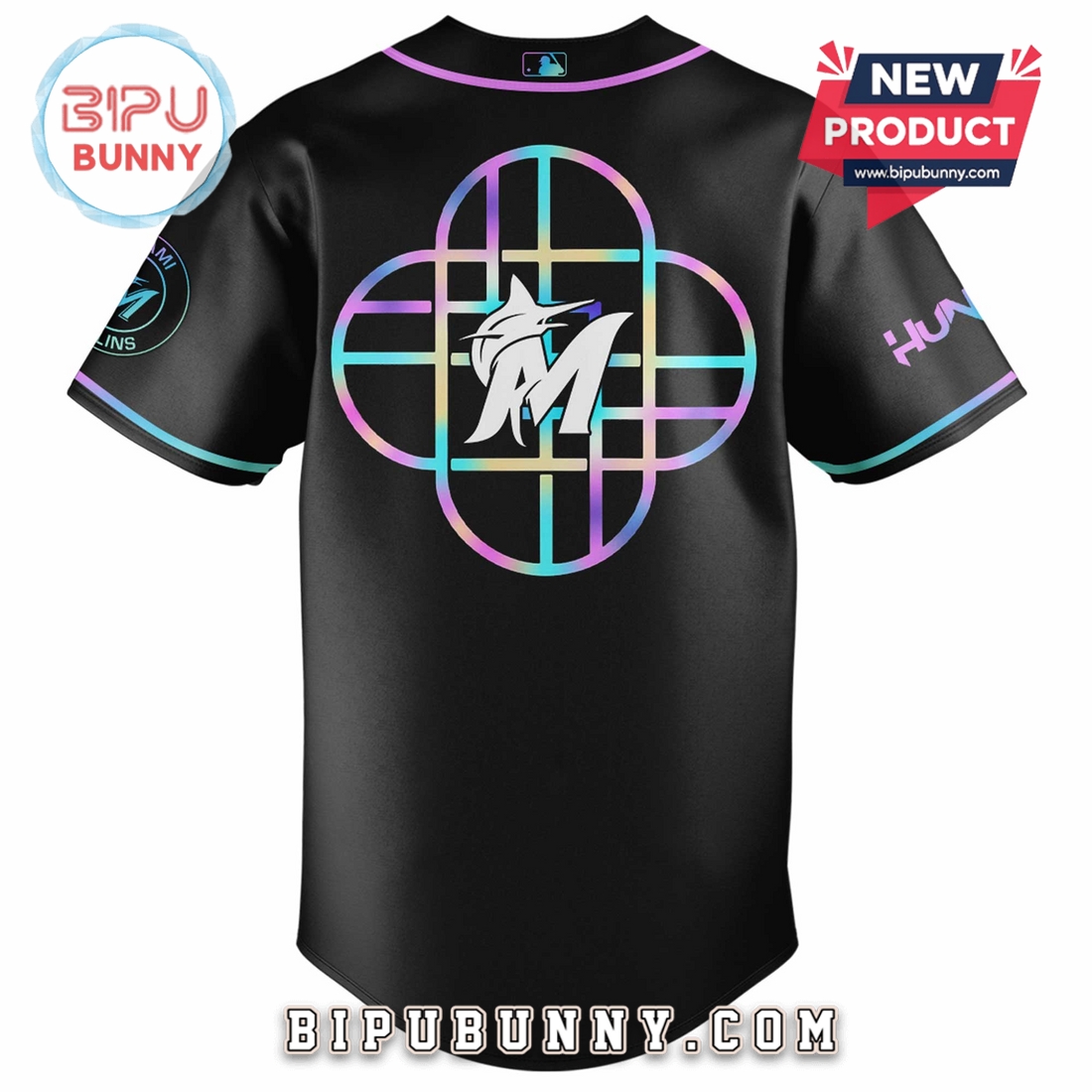 Miami Marlins MLB x KPop Demon Hunters Baseball Jersey Miami Marlins MLB x KPop Demon Hunters Baseball Jersey