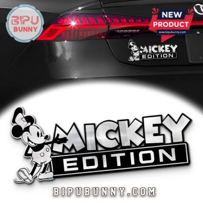 Mickey Edition Laser Engraved Car Name Emblem Badges