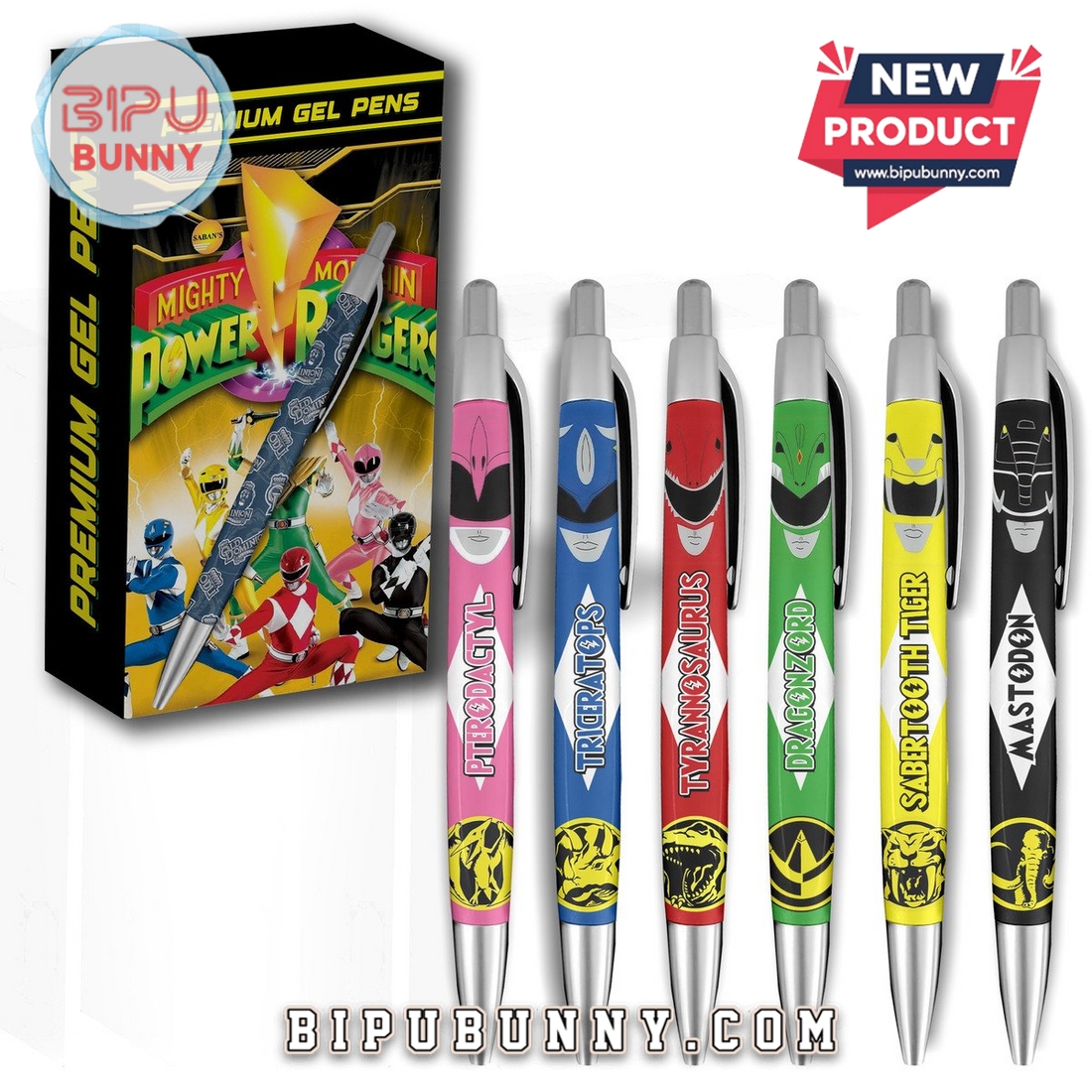 Mighty Morphin Power Rangers Premium Gel Pens Mighty Morphin Power Rangers Premium Gel Pens