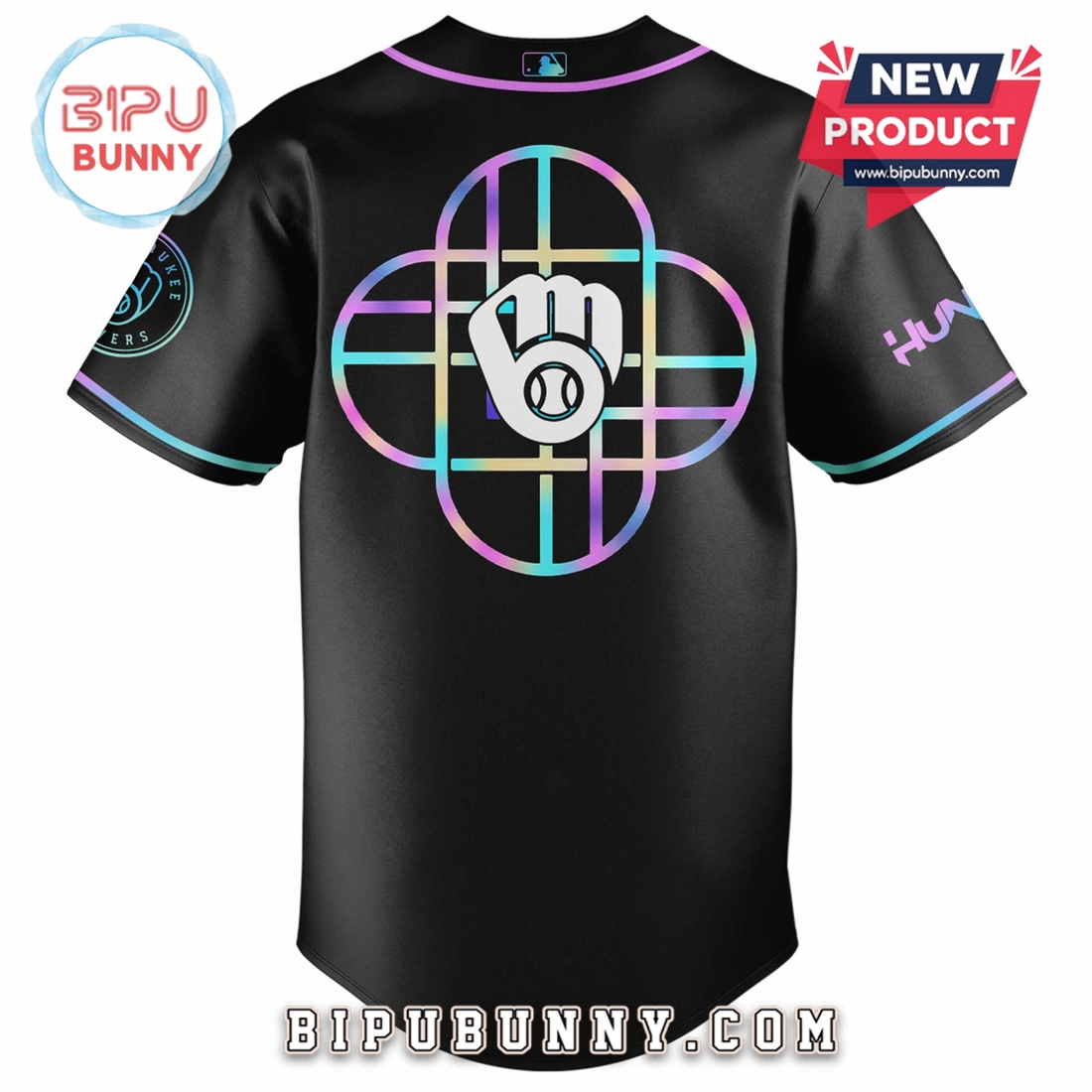 Milwaukee Brewers MLB x KPop Demon Hunters Baseball Jersey Milwaukee Brewers MLB x KPop Demon Hunters Baseball Jersey