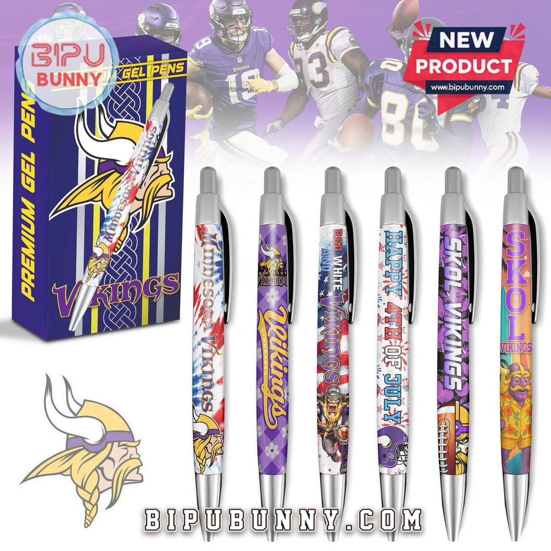 Minnesota Vikings Premium Gel Pens Minnesota Vikings Premium Gel Pens