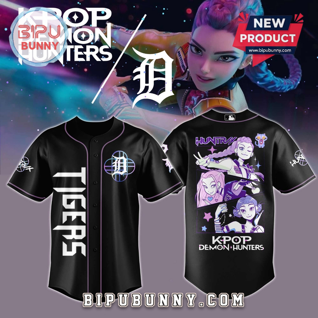 MLB x KPop Demon Hunters 2025 Baseball Jersey MLB x KPop Demon Hunters 2025 Baseball Jersey