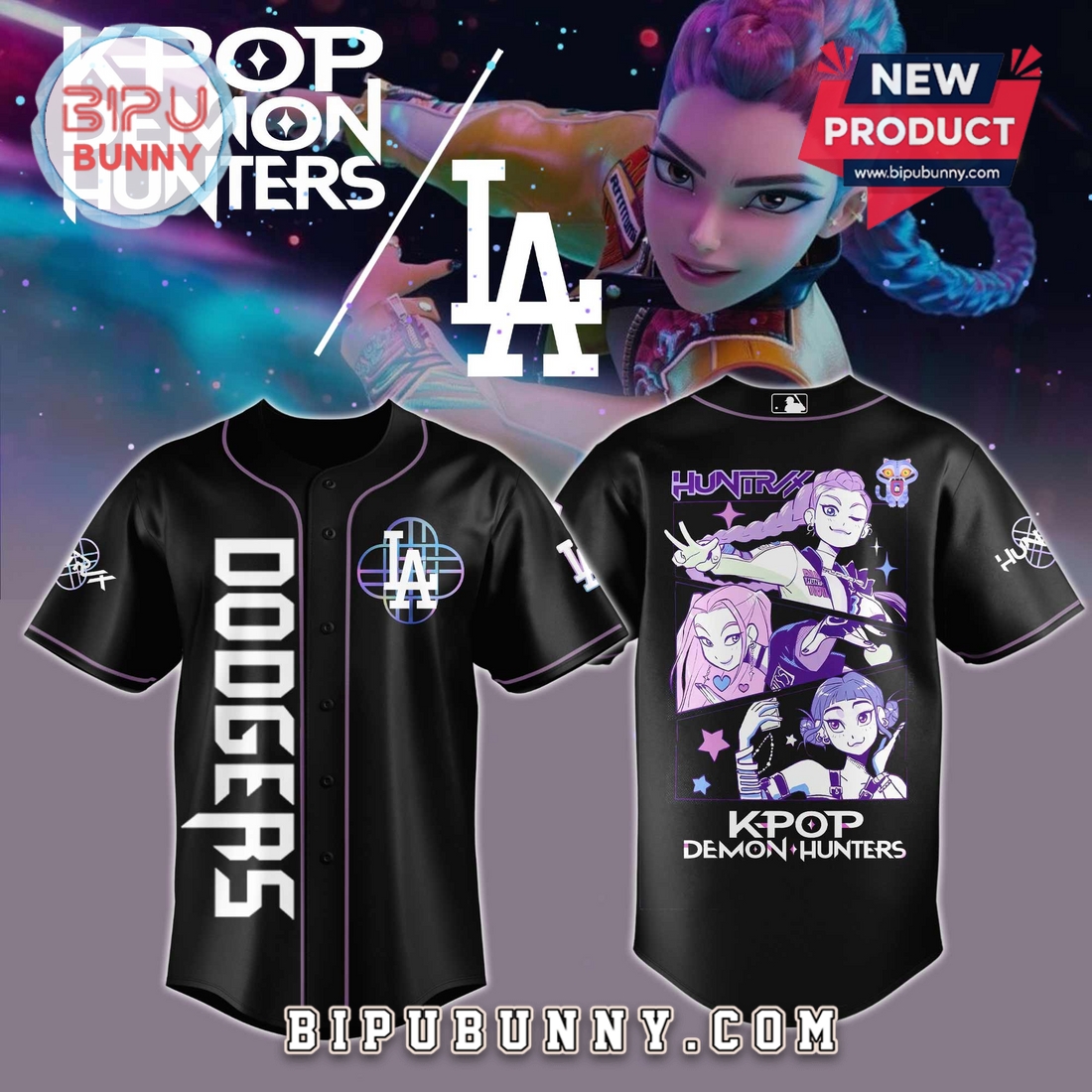 MLB x KPop Demon Hunters 2025 Baseball Jersey MLB x KPop Demon Hunters 2025 Baseball Jersey
