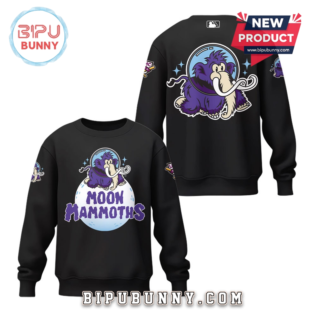 Moon Mammoths 2025 Season Black Hoodie Moon Mammoths 2025 Season Black Hoodie