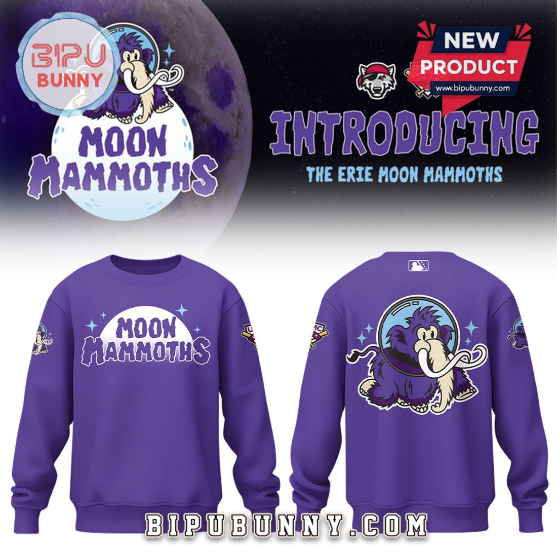 Moon Mammoths 2025 Season Purple Hoodie Moon Mammoths 2025 Season Purple Hoodie