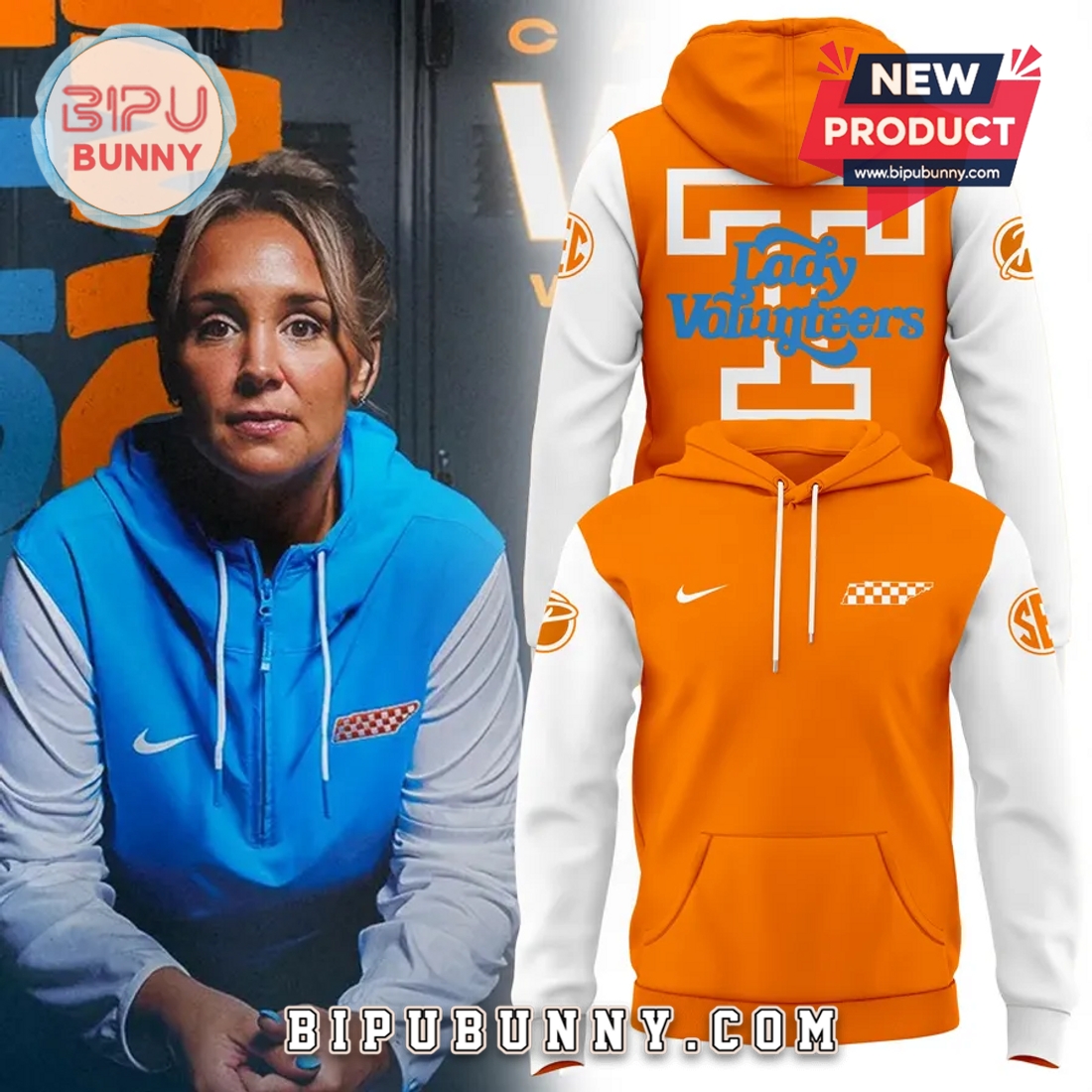 New Coach Kim Caldwell Lady Vols Orange Hoodie New Coach Kim Caldwell Lady Vols Orange Hoodie
