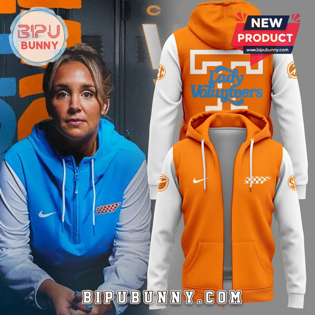 New Coach Kim Caldwell Lady Vols Orange Hoodie New Coach Kim Caldwell Lady Vols Orange Hoodie