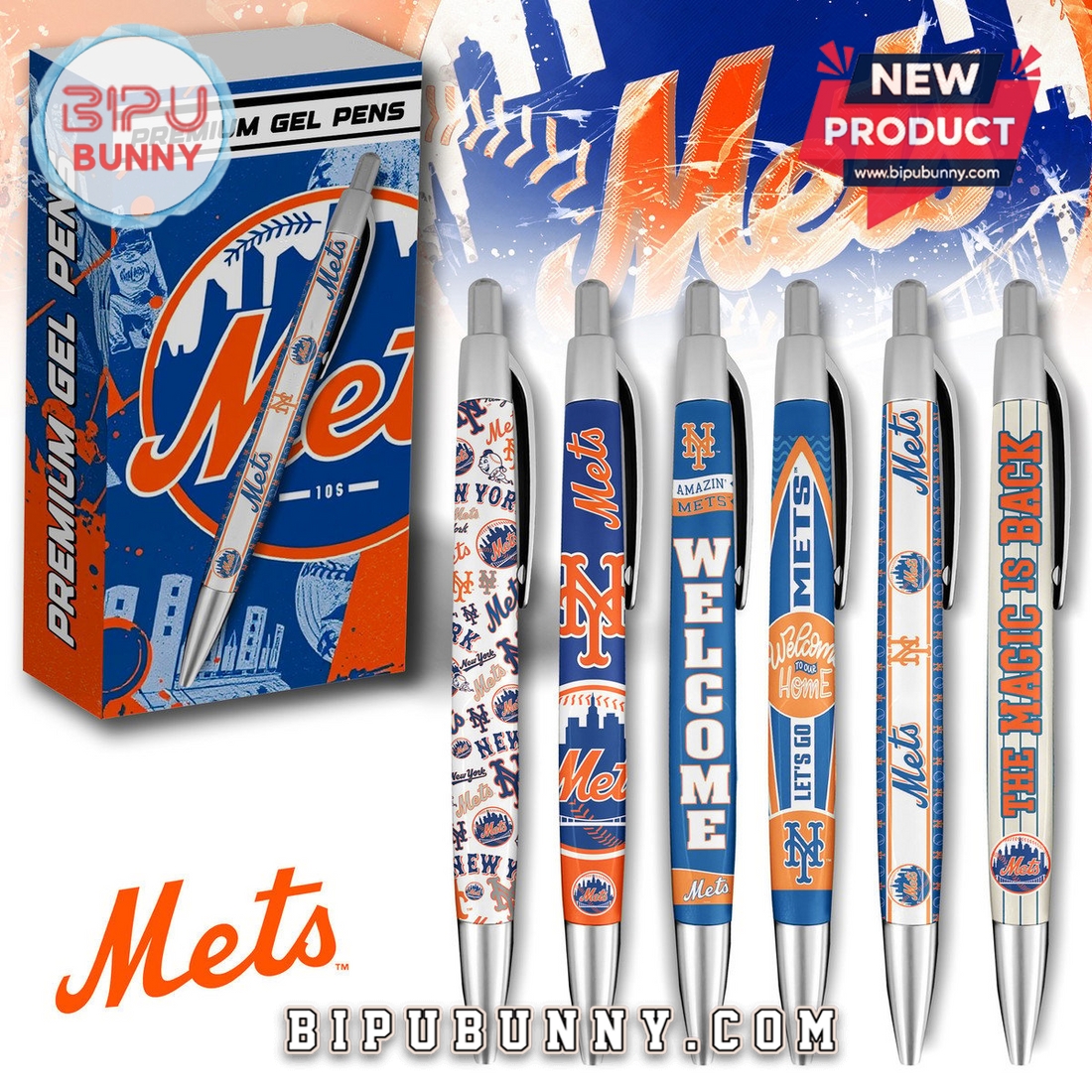 New York Mets Premium Gel Pens New York Mets Premium Gel Pens