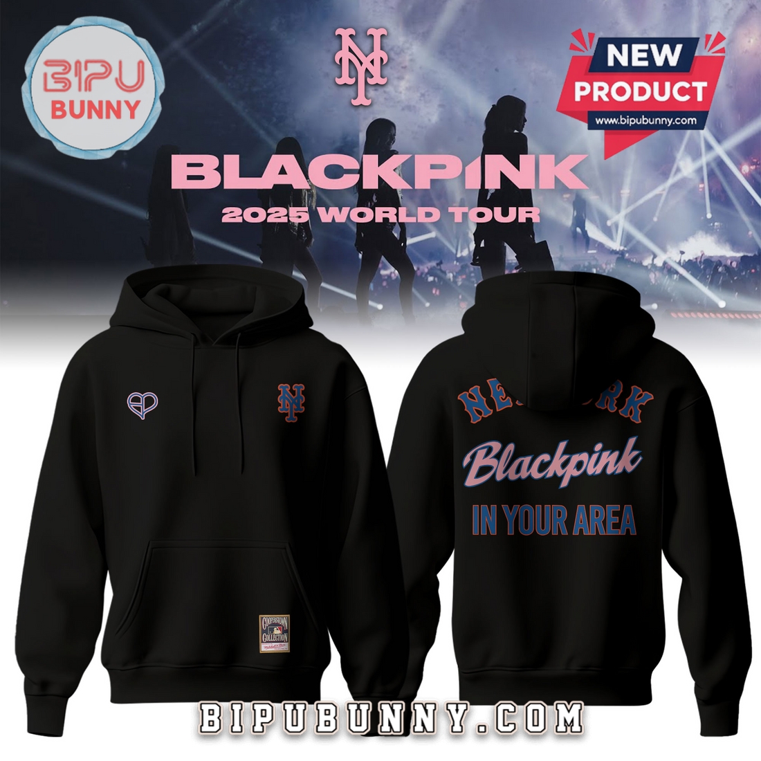 New York Mets x Blackpink 2025 World Tour Hoodie And Pants New York Mets x Blackpink 2025 World Tour Hoodie And Pants