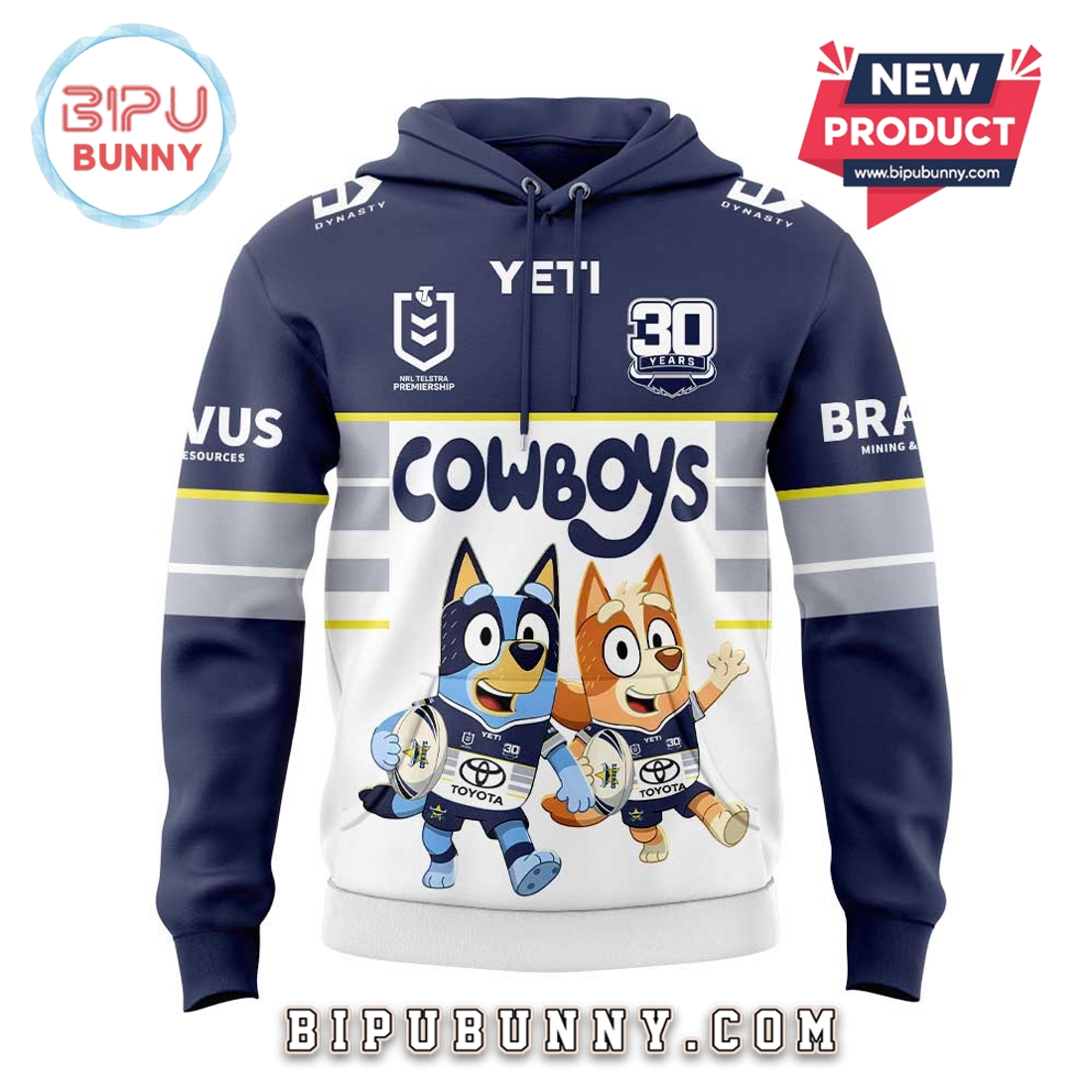 NQ Cowboys 2025 Bluey and Bingo Hoodie And Pants NQ Cowboys 2025 Bluey and Bingo Hoodie And Pants