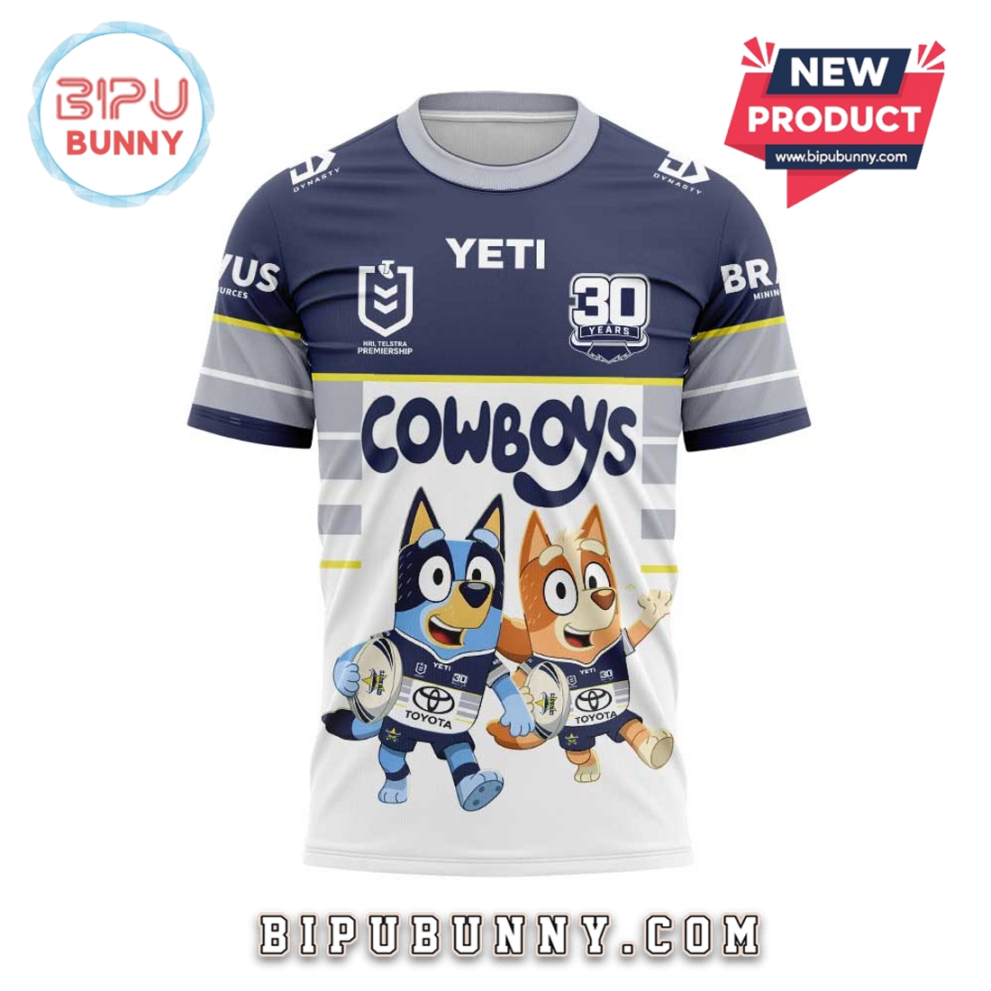 NQ Cowboys NRL x Bluey and Bingo Hoodie NQ Cowboys NRL x Bluey and Bingo Hoodie