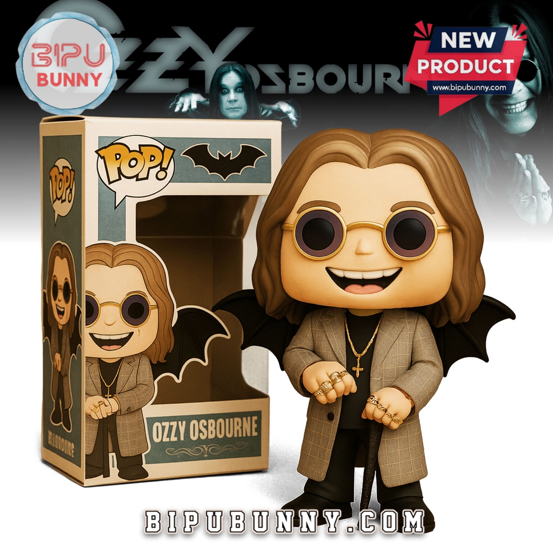 Ozzy Osbourne Collectible Figure, Gift for Rock Fans Ozzy Osbourne Collectible Figure, Gift for Rock Fans
