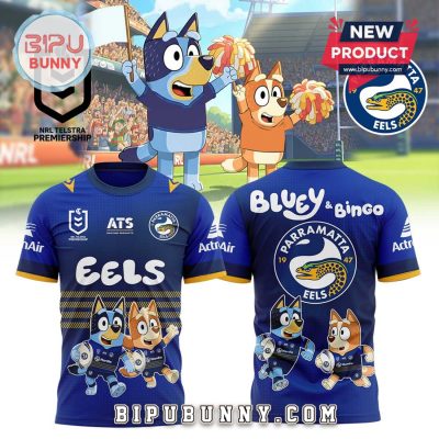 Parramatta Eels NRL x Bluey and Bingo Hoodie