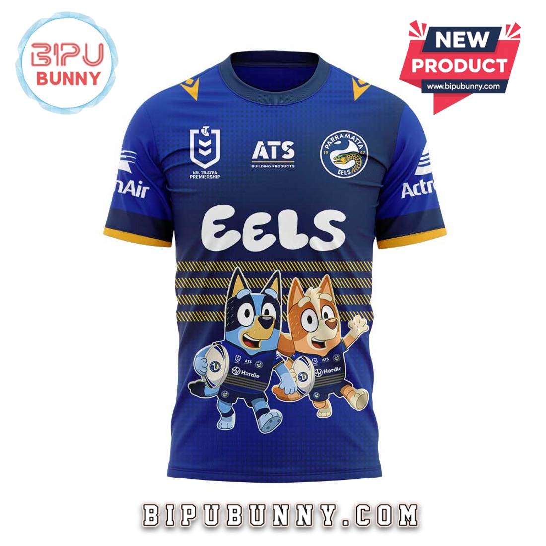 Parramatta Eels NRL x Bluey and Bingo Hoodie Parramatta Eels NRL x Bluey and Bingo Hoodie