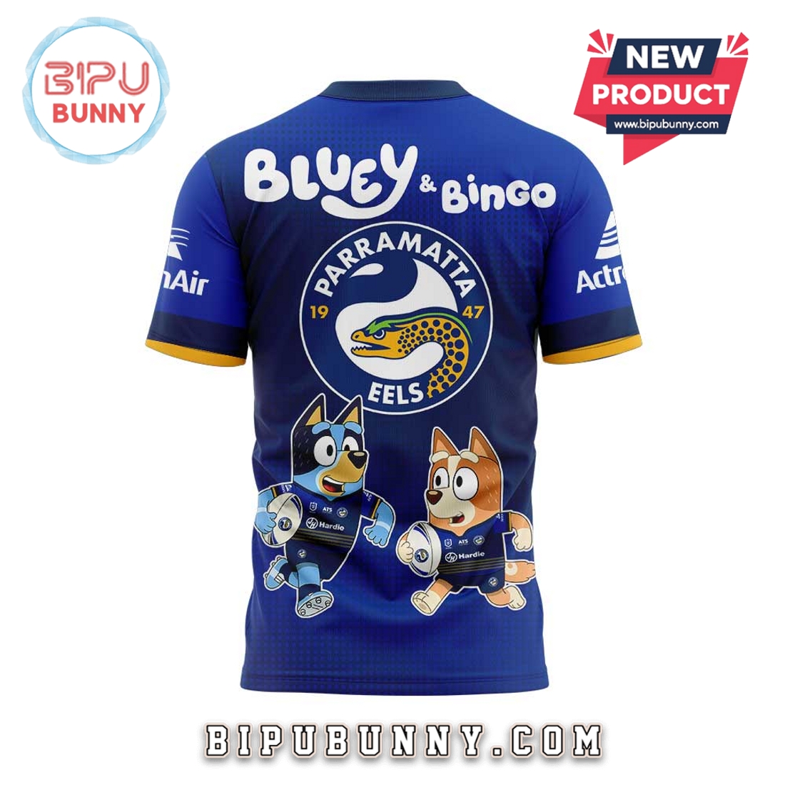 Parramatta Eels NRL x Bluey and Bingo Hoodie Parramatta Eels NRL x Bluey and Bingo Hoodie