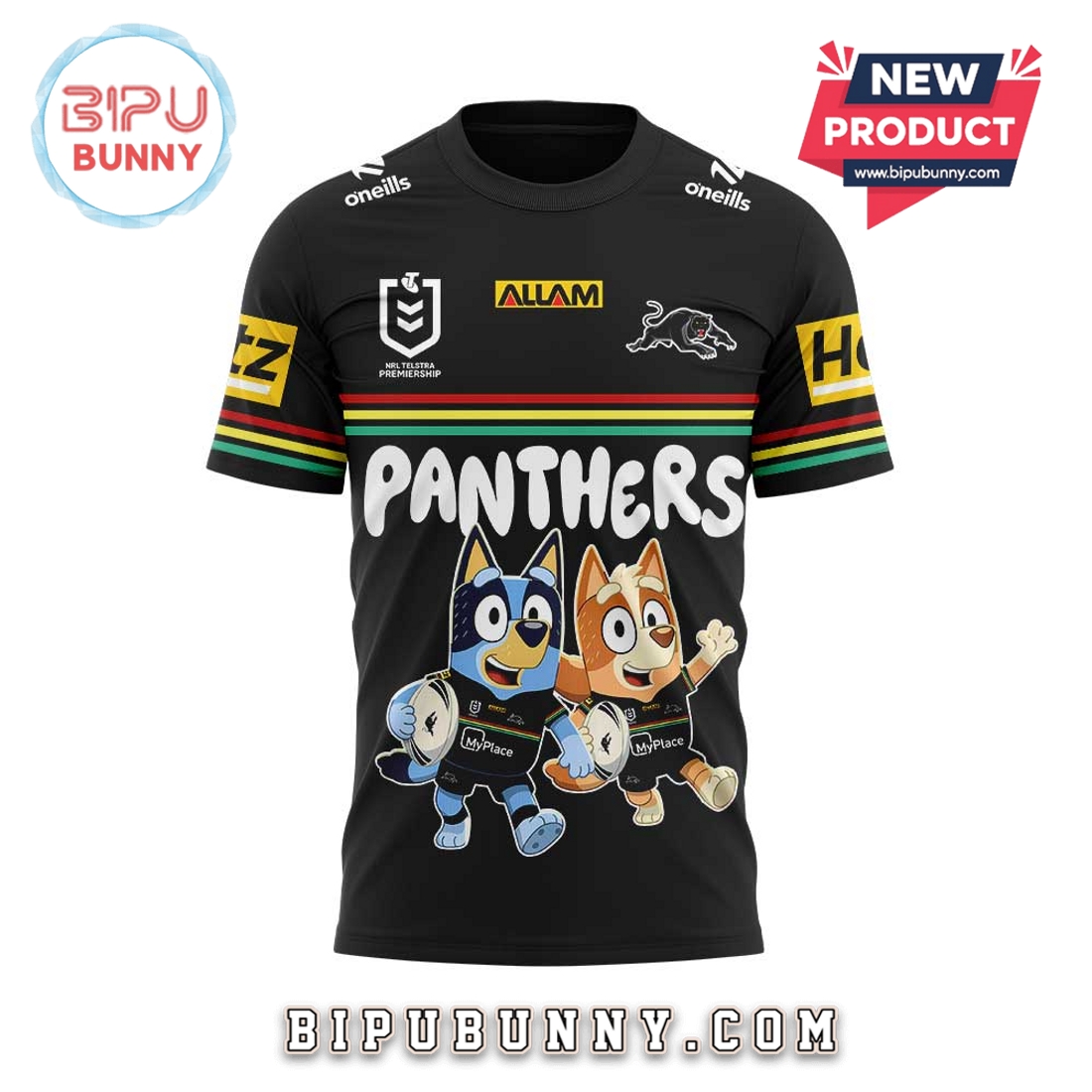Penrith Panthers NRL x Bluey and Bingo Hoodie Penrith Panthers NRL x Bluey and Bingo Hoodie