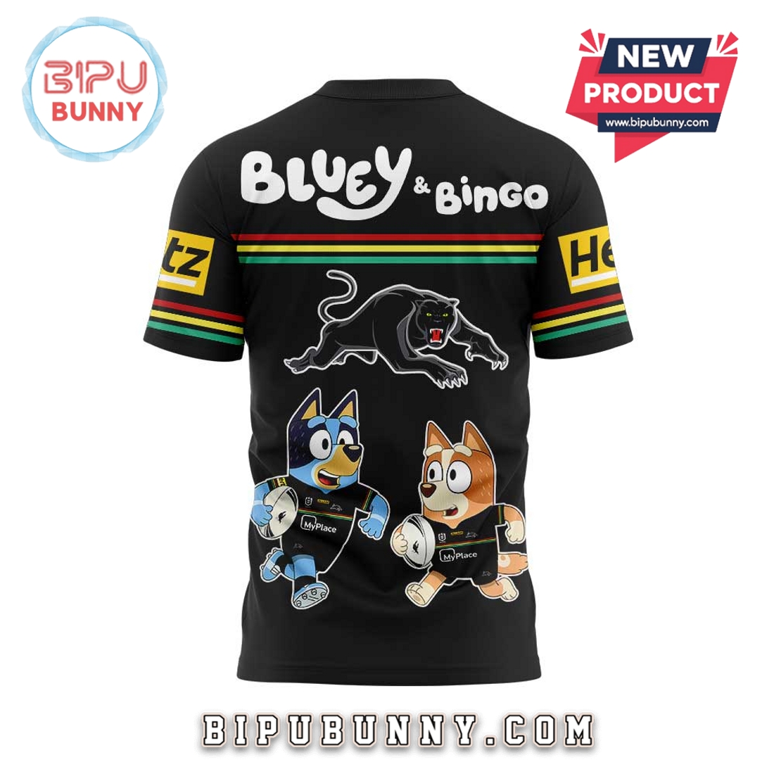 Penrith Panthers NRL x Bluey and Bingo Hoodie Penrith Panthers NRL x Bluey and Bingo Hoodie