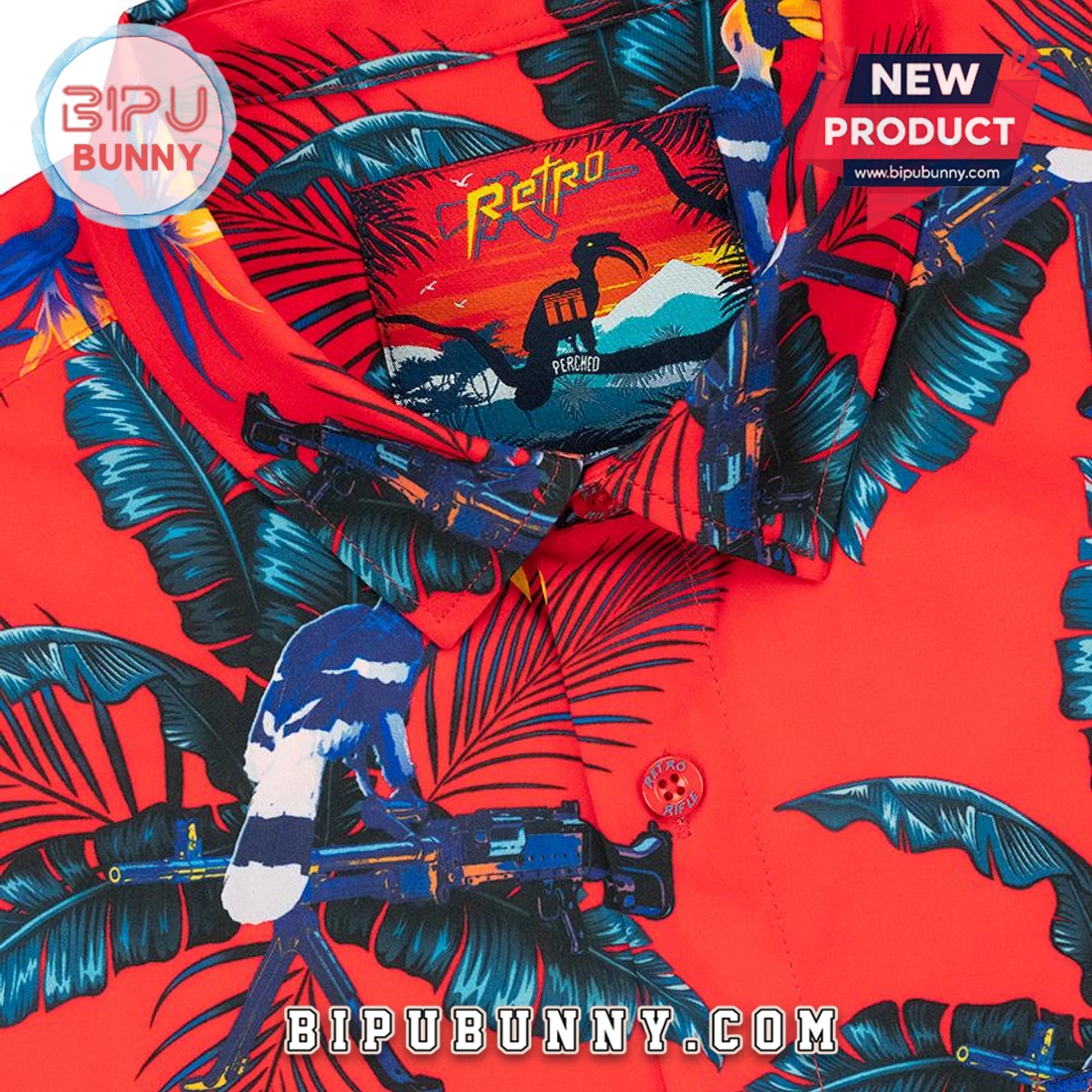 Perched Hawaiian Aloha Shirt Perched Hawaiian Aloha Shirt