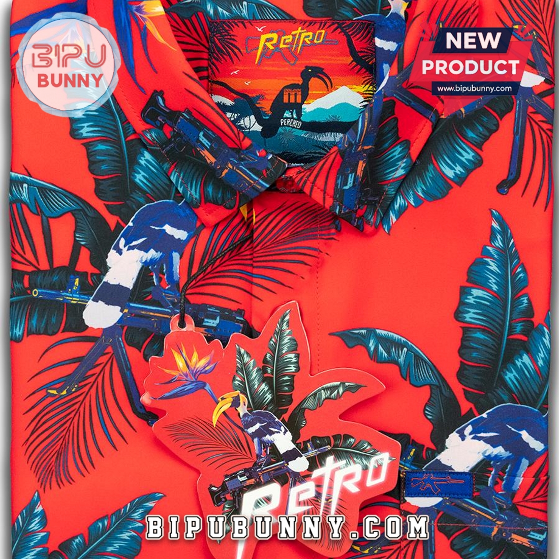 Perched Hawaiian Aloha Shirt Perched Hawaiian Aloha Shirt