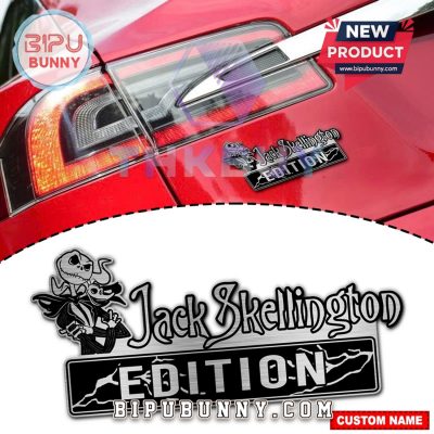 Personalized Jack Skellington Edition Laser Engraved Car Badge