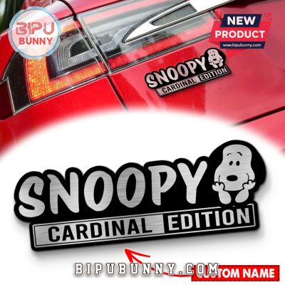 Personalized Snoopy Edition Laser Engraved Car Badge