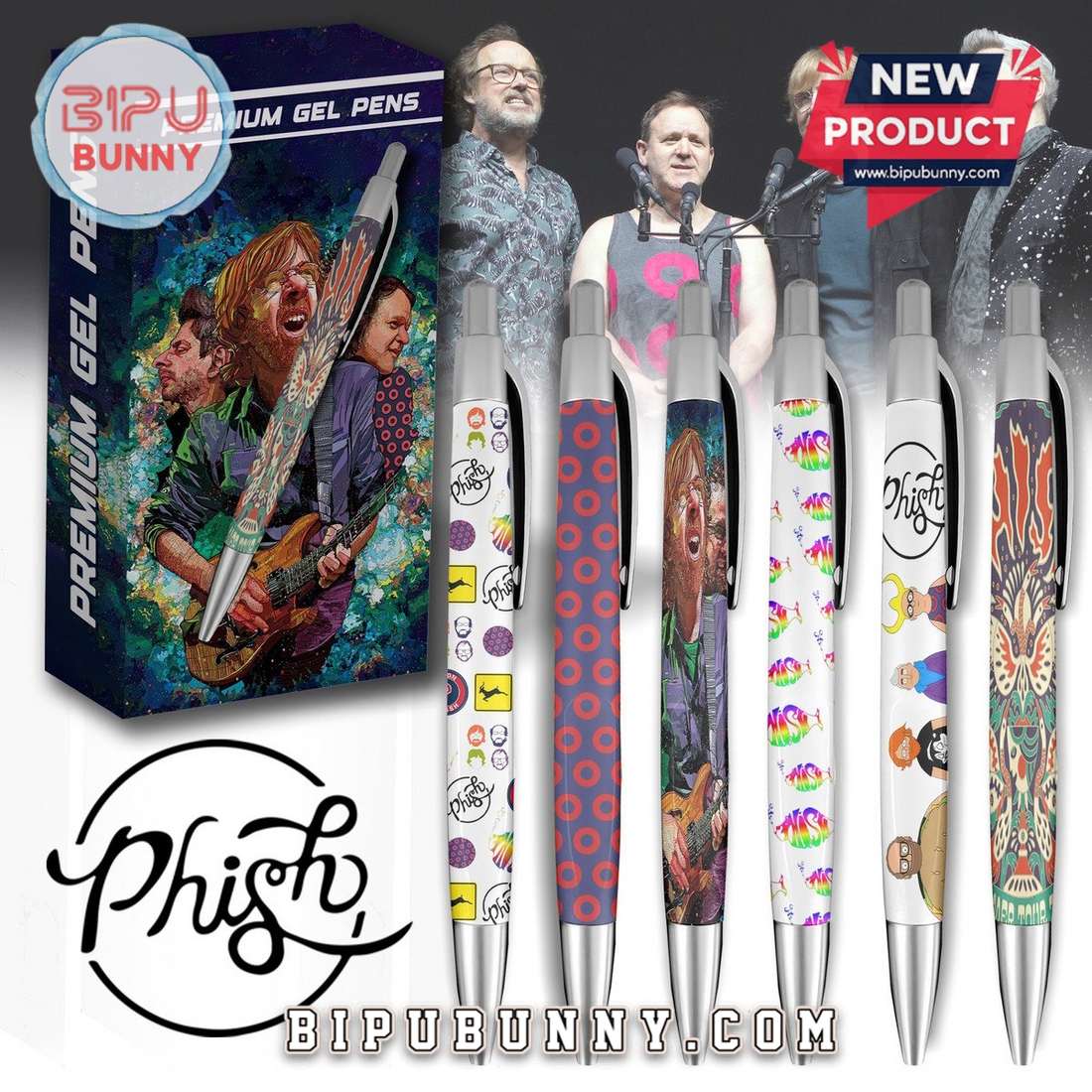 Phish Band Full Styles Premium Gel Pens Phish Band Full Styles Premium Gel Pens