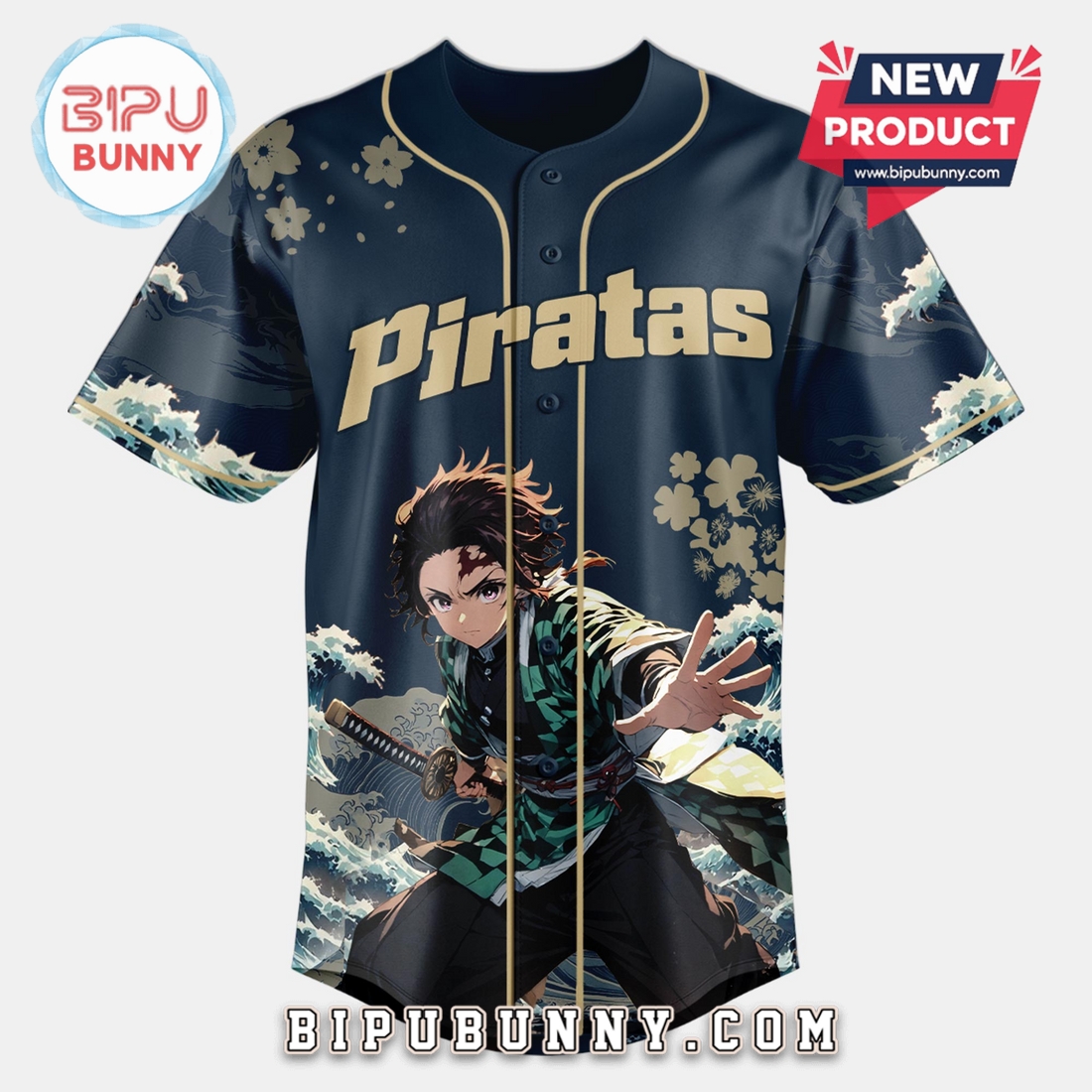 Piratas LMB x Demon Slayer Limited Edition Baseball Jersey Piratas LMB x Demon Slayer Limited Edition Baseball Jersey