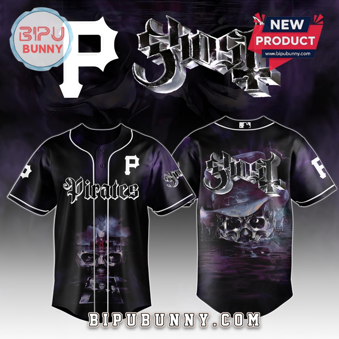 Pittsburgh Pirates MLB GHOST Skeletour World Tour 2025 Jersey Pittsburgh Pirates MLB GHOST Skeletour World Tour 2025 Jersey
