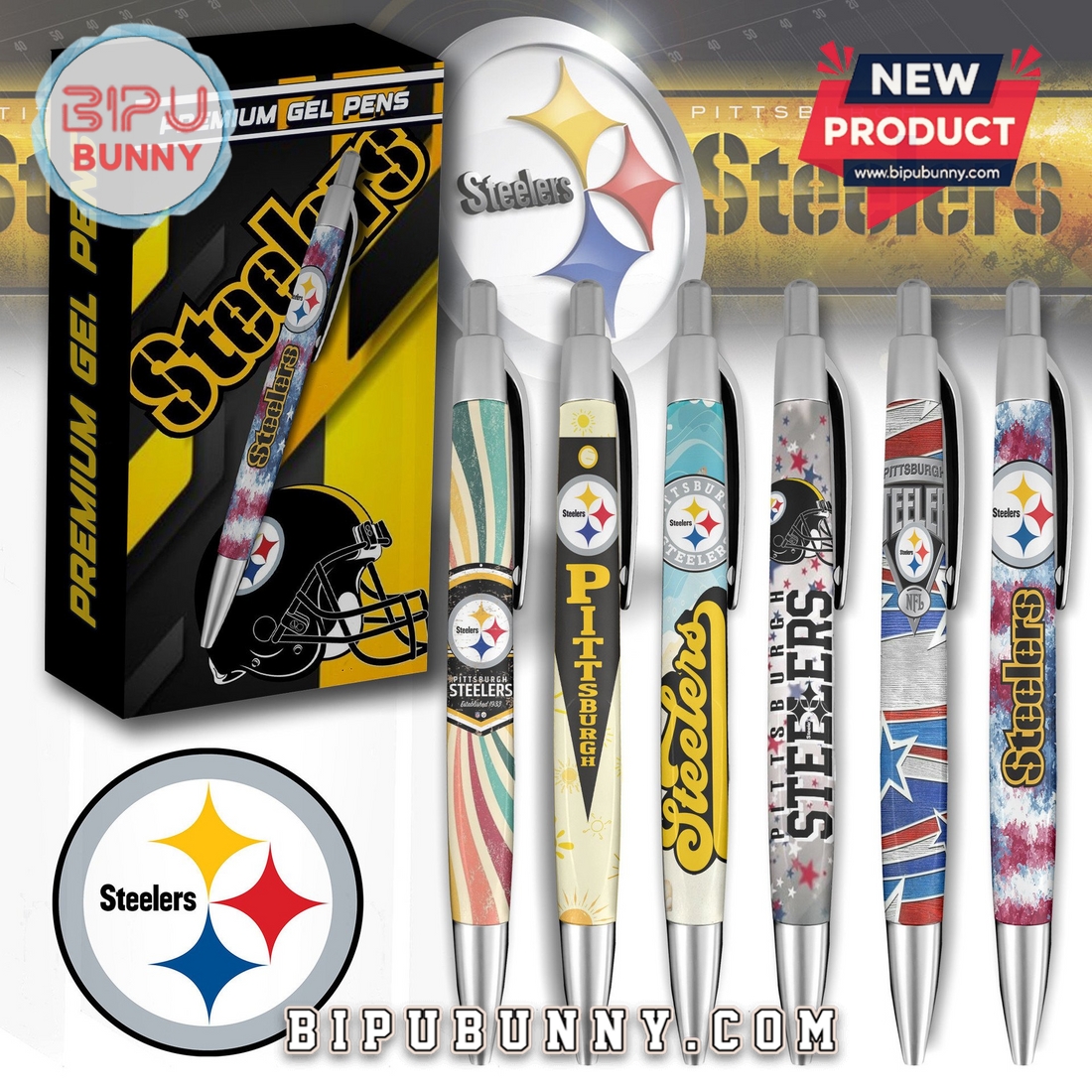 Pittsburgh Steelers Premium Gel Pens Pittsburgh Steelers Premium Gel Pens