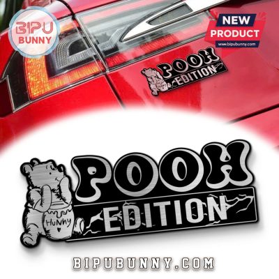 Pooh Edition Laser Engraved Car Name Emblem Badges