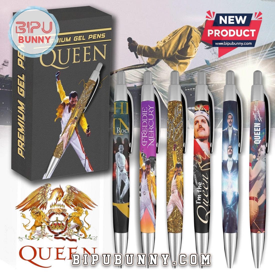 Queen Rock Band Premium Gel Pens Queen Rock Band Premium Gel Pens