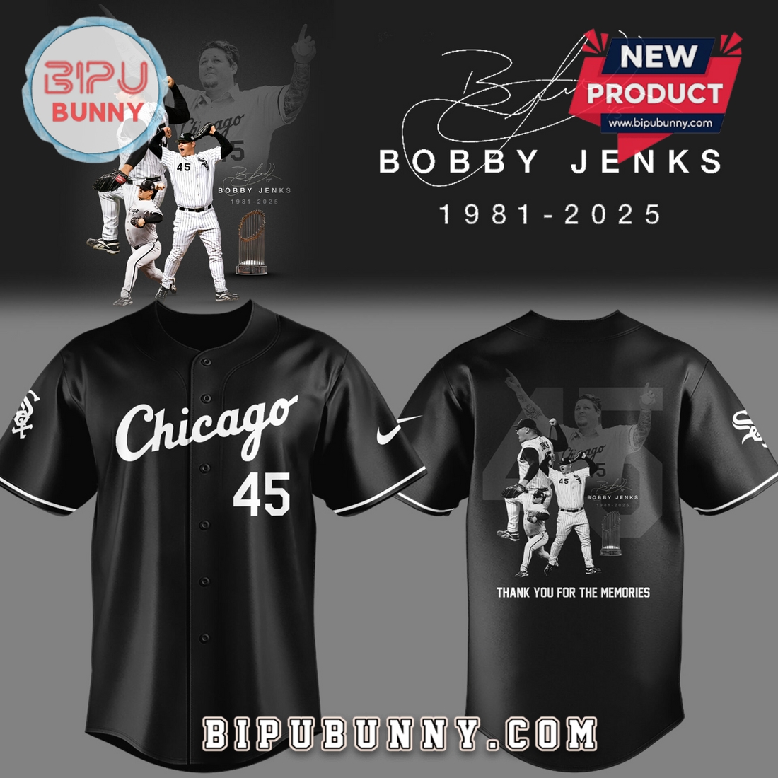 R.I.P Booby Jenks 1981 – 2025 Signatures Baseball Jersey R.I.P Booby Jenks 1981 – 2025 Signatures Baseball Jersey
