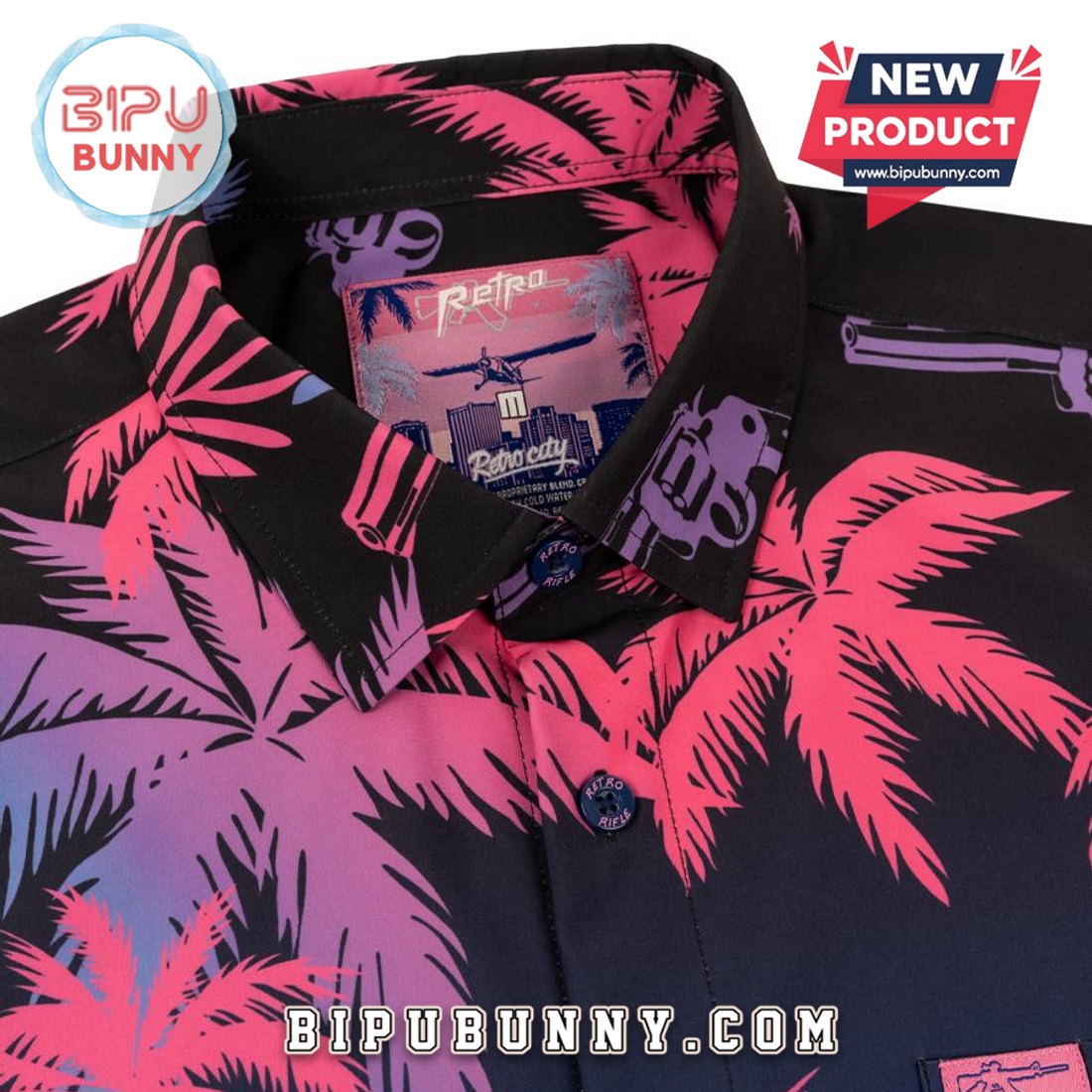 Retro City Gradient Hawaiian Aloha Shirt Retro City Gradient Hawaiian Aloha Shirt