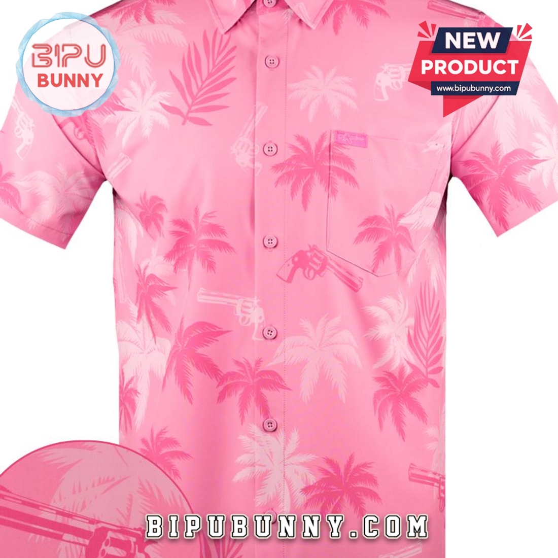Retro City Pink Hawaiian Aloha Shirt Retro City Pink Hawaiian Aloha Shirt
