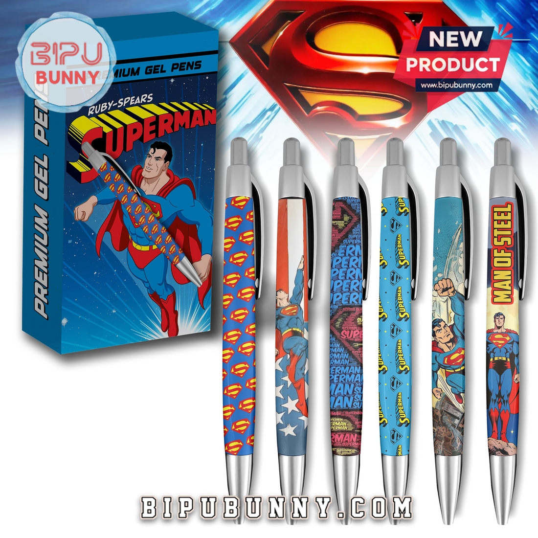 Ruby-Spears Superman Premium Gel Pens Ruby-Spears Superman Premium Gel Pens