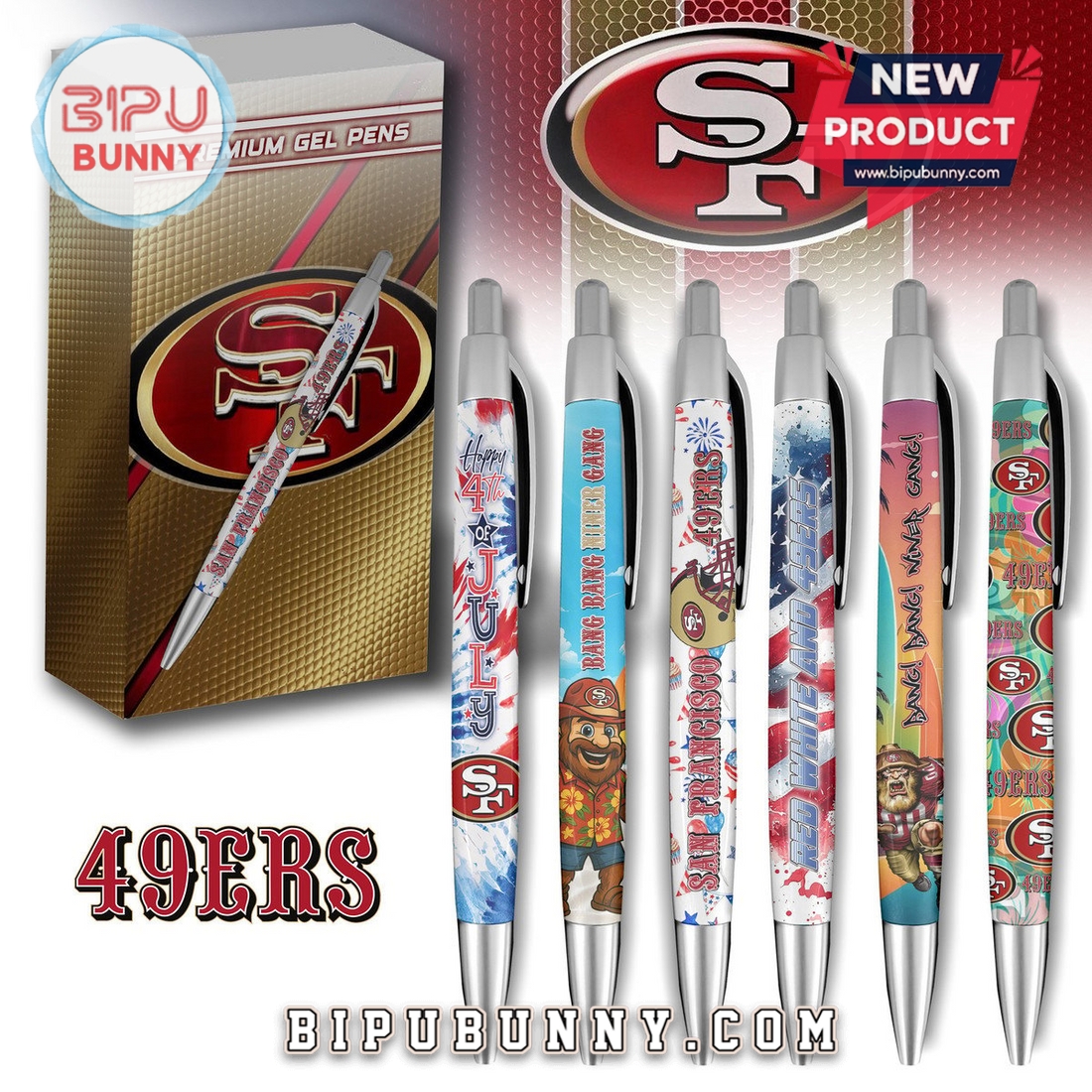 San Francisco 49ers Premium Gel Pens San Francisco 49ers Premium Gel Pens