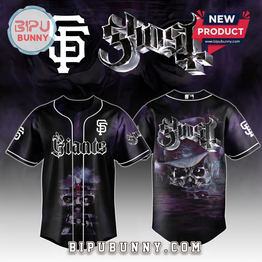 San Francisco Giants MLB GHOST Skeletour World Tour 2025 Jersey San Francisco Giants MLB GHOST Skeletour World Tour 2025 Jersey
