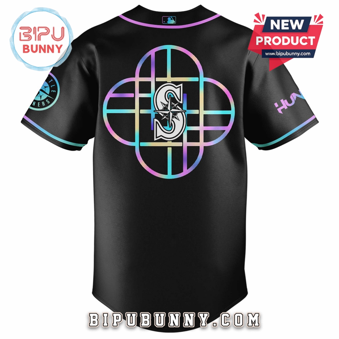 Seattle Mariners MLB x KPop Demon Hunters Baseball Jersey Seattle Mariners MLB x KPop Demon Hunters Baseball Jersey