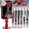 Boxed set and six Seether-themed gel pens with rock band designs and bold graphics.