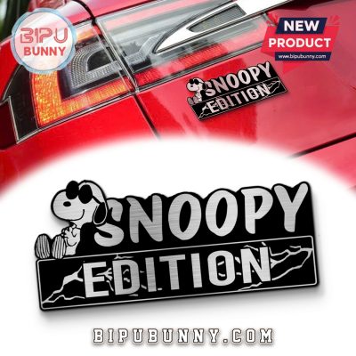 Snoopy Resting Edition Laser Engraved Car Badge