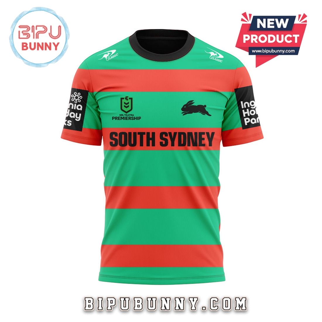 South Sydney Rabbitohs NRL x Bluey and Bingo Hoodie South Sydney Rabbitohs NRL x Bluey and Bingo Hoodie