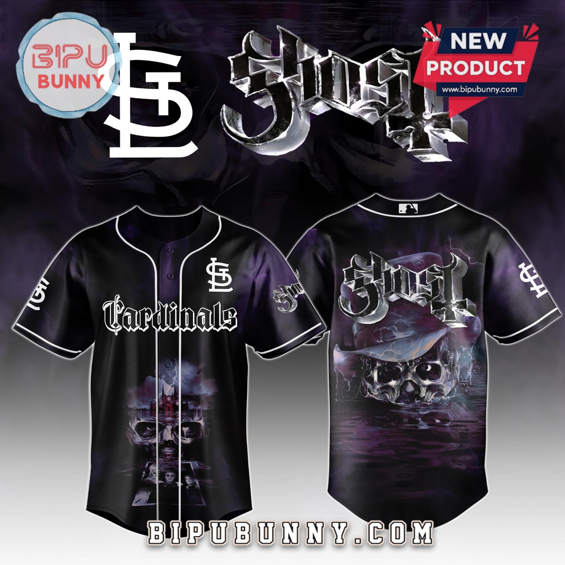 St. Louis Cardinals MLB GHOST Skeletour World Tour 2025 Jersey St. Louis Cardinals MLB GHOST Skeletour World Tour 2025 Jersey