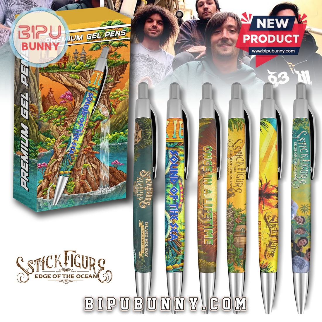 Stick Figure – Edge of the Ocean Premium Gel Pens Stick Figure – Edge of the Ocean Premium Gel Pens