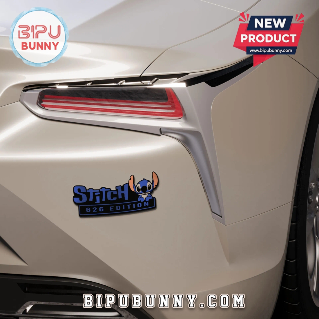 Stitch Experiment 626 Edition Laser Engraved Car Badge Stitch Experiment 626 Edition Laser Engraved Car Badge