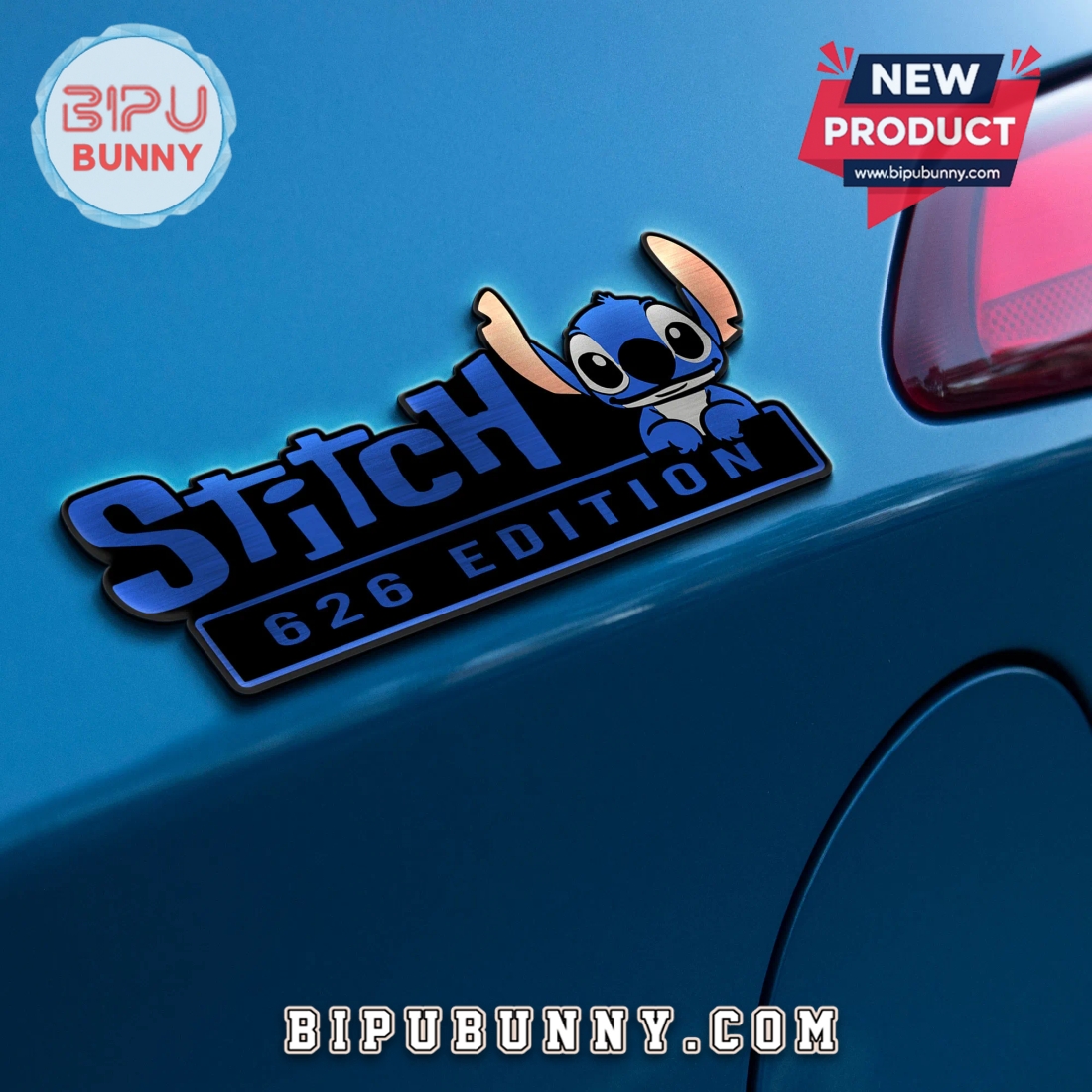 Stitch Experiment 626 Edition Laser Engraved Car Badge Stitch Experiment 626 Edition Laser Engraved Car Badge