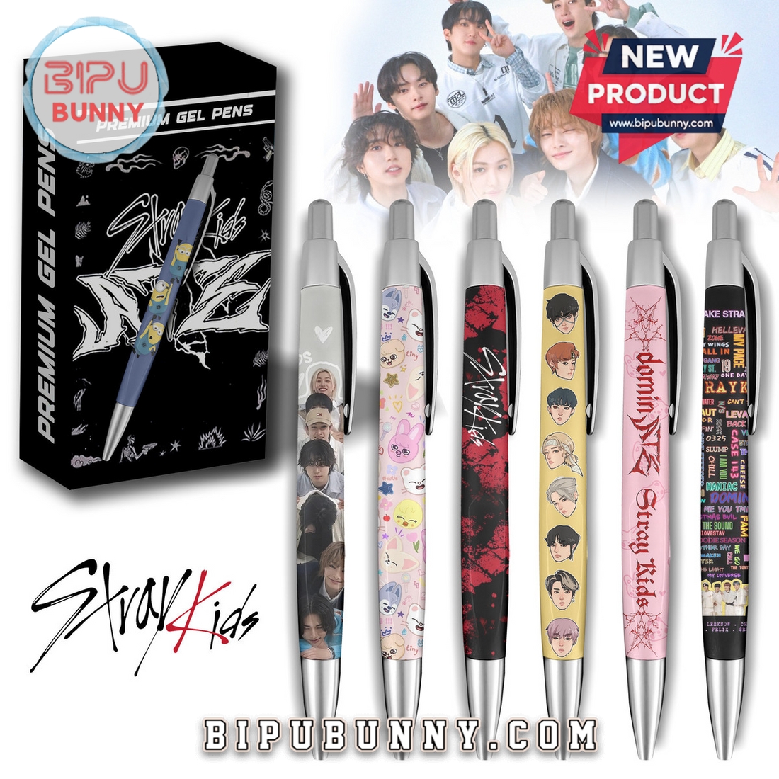 Stray Kids Full Styles Premium Gel Pens Stray Kids Full Styles Premium Gel Pens